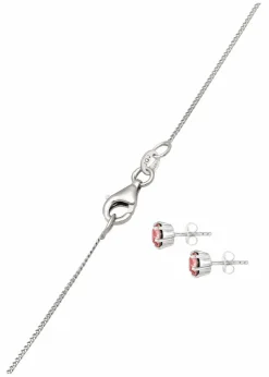 Elli Kette & Ohrringe aus 925er Sterling Silber (3-tlg. Schmuckset)