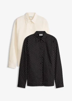 2er Pack Hemdblusen mit Baumwolle