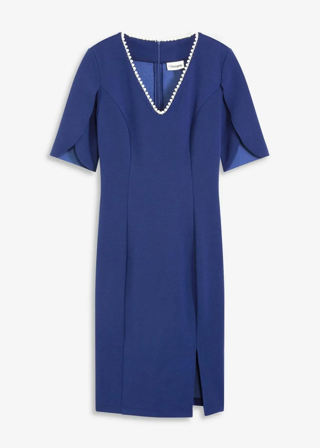 Etuikleid mit Perlenapplikation