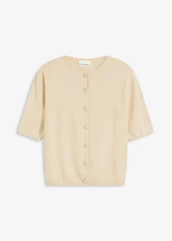 Feinstrickjacke aus feinem Viskose-Mix