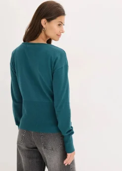 Feinstrickjacke aus fließendem Viskose-Mix