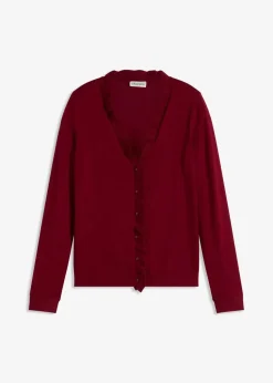 Feinstrickjacke aus fließendem Viskose-Mix