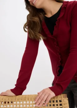 Feinstrickjacke aus fließendem Viskose-Mix