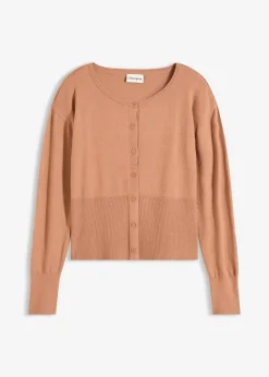 Feinstrickjacke aus fließendem Viskose-Mix