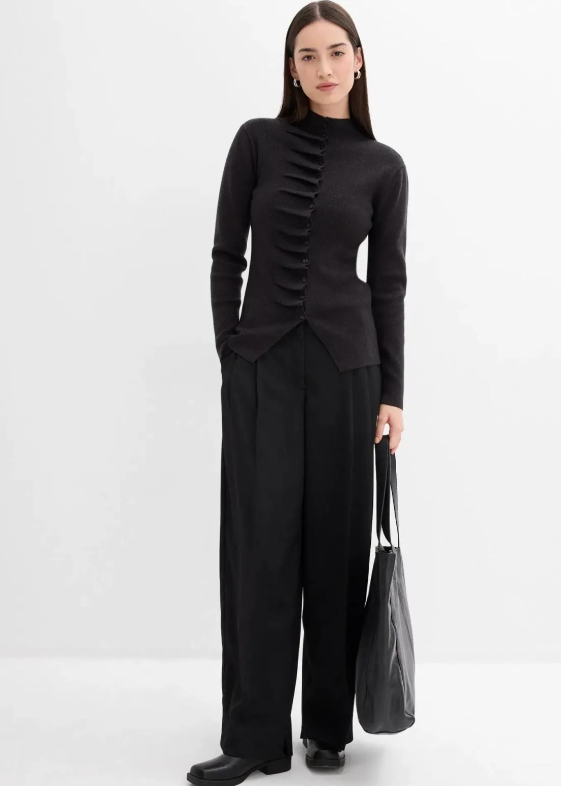 Feinstrickjacke aus softem Viskose-Mix