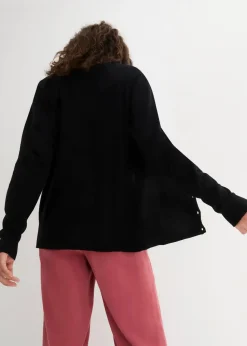 Feinstrickjacke mit Knopfleiste