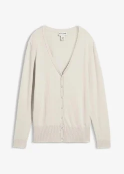 Feinstrickjacke mit Knopfleiste