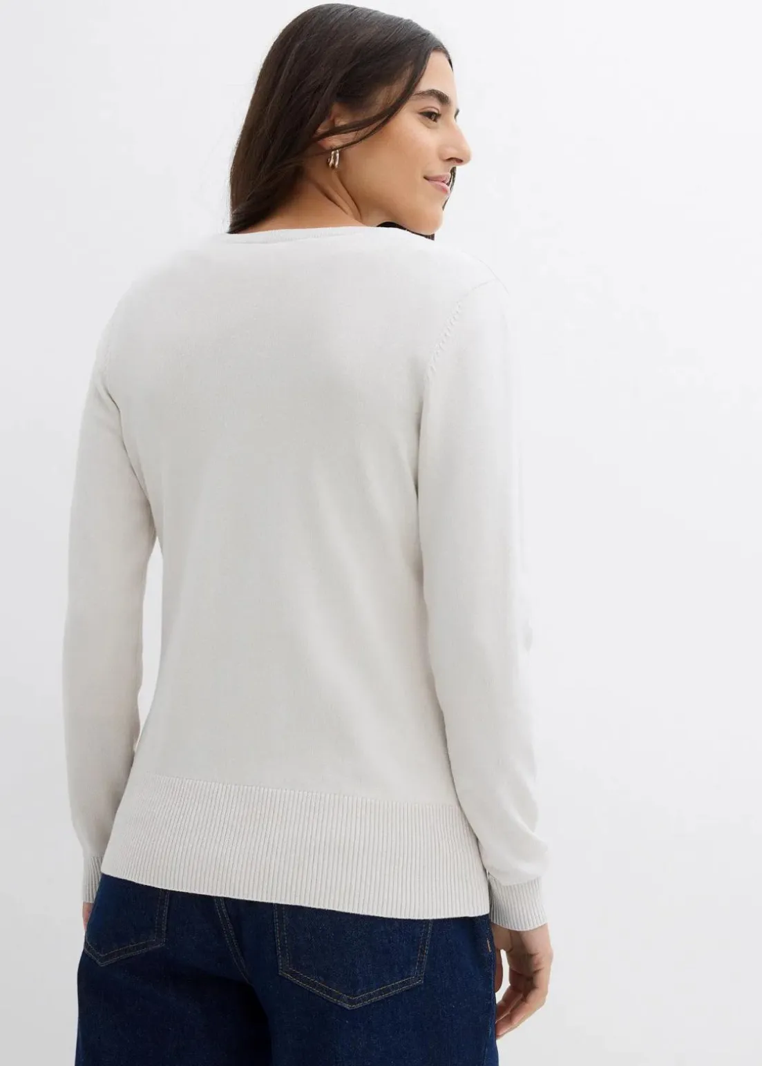 Feinstrickjacke mit Knopfleiste