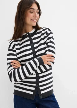 Feinstrickjacke, Rundhals