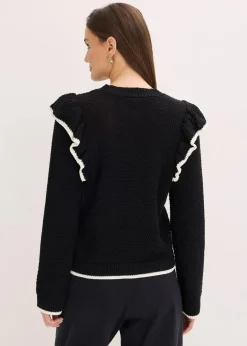 Feinstrickpullover aus Baumwoll-Mix