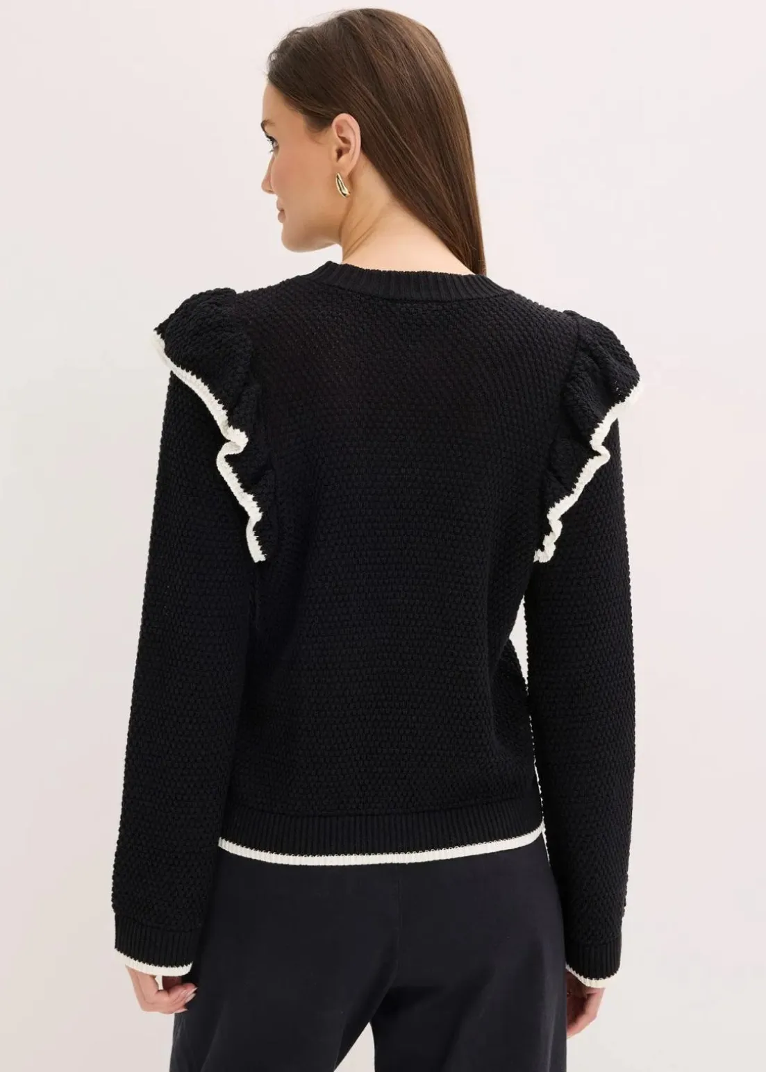 Feinstrickpullover aus Baumwoll-Mix