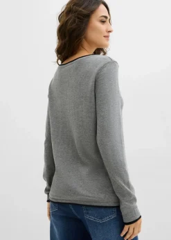 Feinstrickpullover aus Baumwollmix