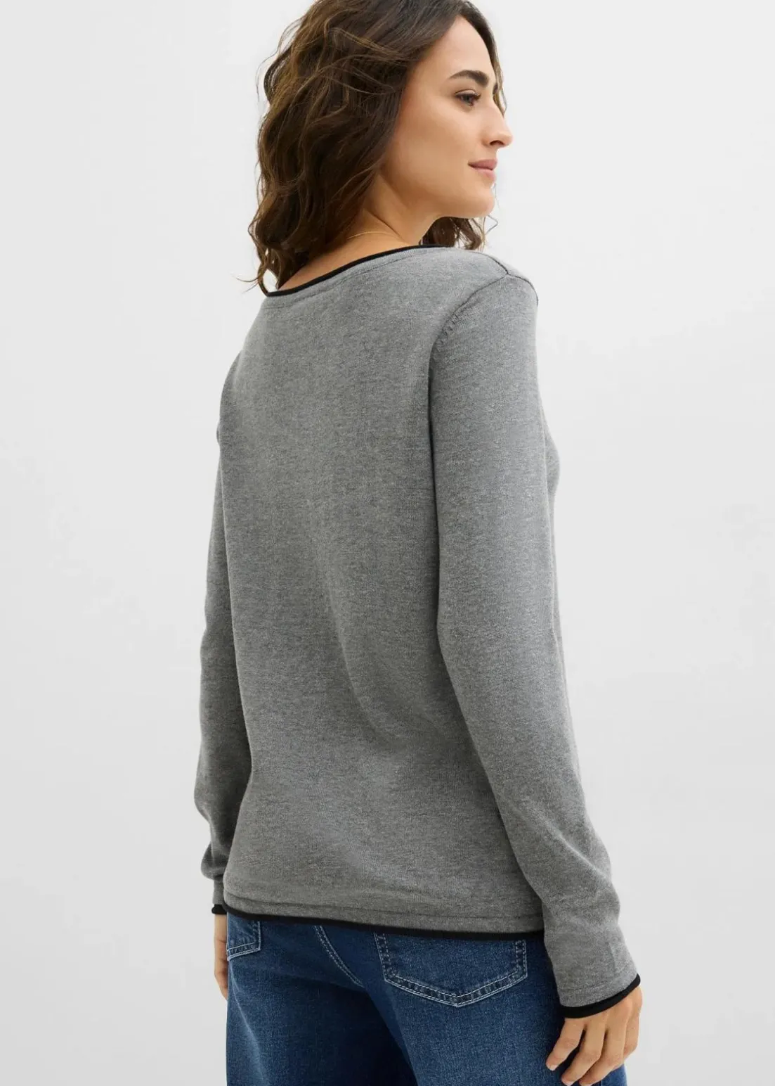 Feinstrickpullover aus Baumwollmix