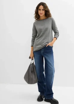 Feinstrickpullover aus Baumwollmix