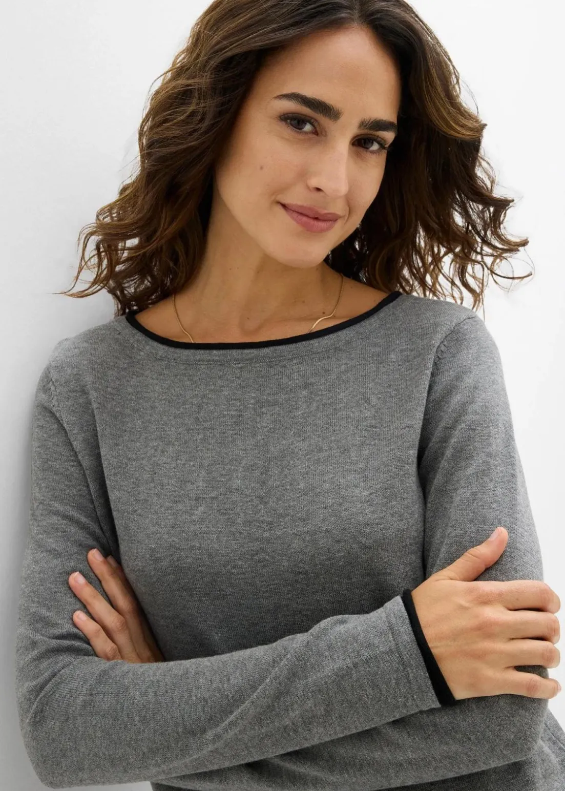 Feinstrickpullover aus Baumwollmix