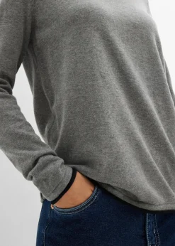 Feinstrickpullover aus Baumwollmix