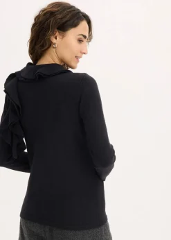 Feinstrickpullover aus fließendem Viskose-Mix