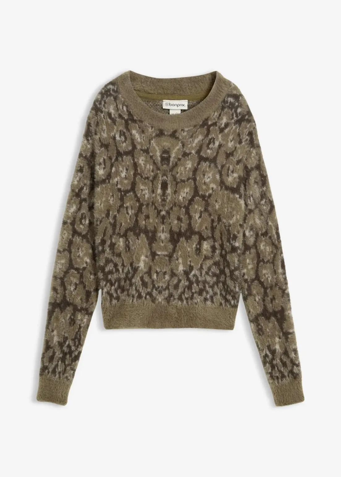 Feinstrickpullover aus flauschigem Federgarn