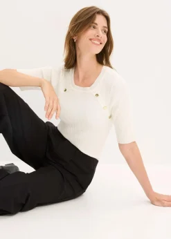 Feinstrickpullover aus softem Viskose-Mix