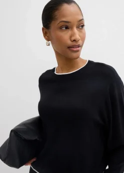 Feinstrickpullover aus Viskose-Mix