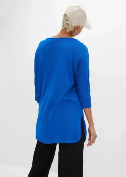 Feinstrickpullover mit 3/4 Arm