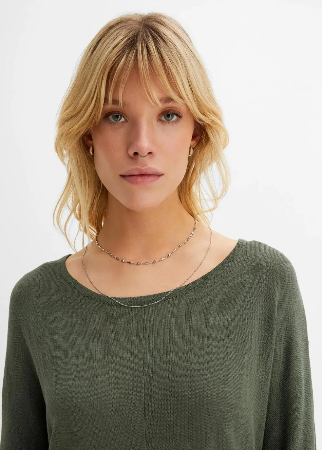 Feinstrickpullover mit 3/4 Arm