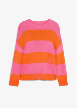 Feinstrickpullover mit Blockstreifen