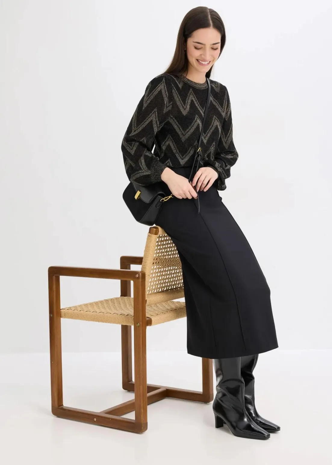 Feinstrickpullover mit Glitzereffekt