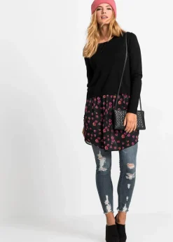 Feinstrickpullover mit Rockansatz