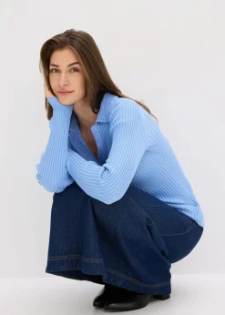 Feinstrickpullover mit schmückendem Kragen