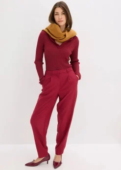 Feinstrickpullover mit schmückendem Kragen