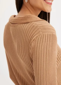Feinstrickpullover mit schmückendem Kragen