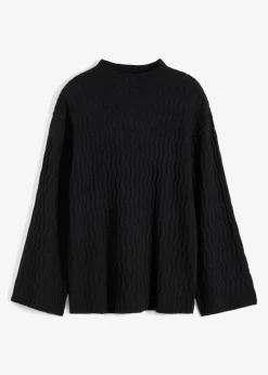 Feinstrickpullover mit Struktur