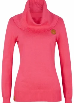 Feinstrickpullover mit weitem Kragen