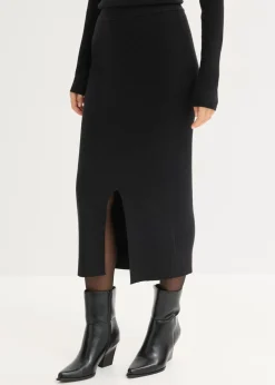 Feinstrickrock aus softem Viskose-Mix