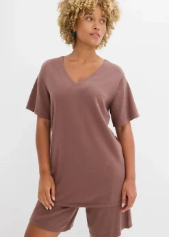 Feinstrickshirt mit Leinen