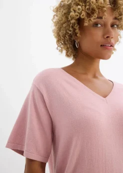 Feinstrickshirt mit Leinen