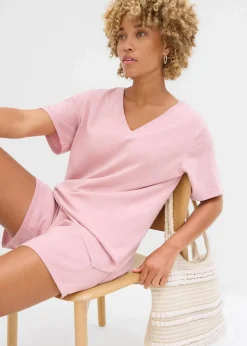 Feinstrickshirt mit Leinen