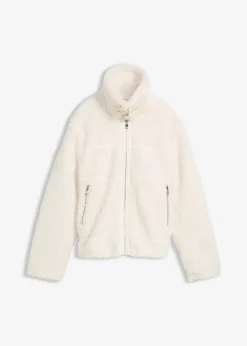 Fellimitat-Jacke aus Teddyfleece