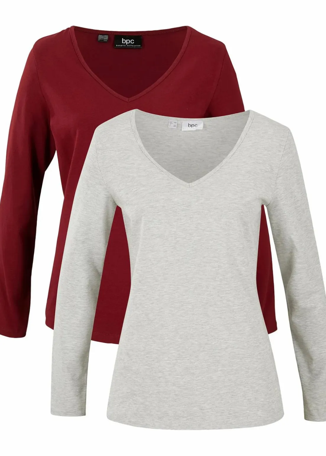 Figurbetontes Langarmshirt (2er Pack)