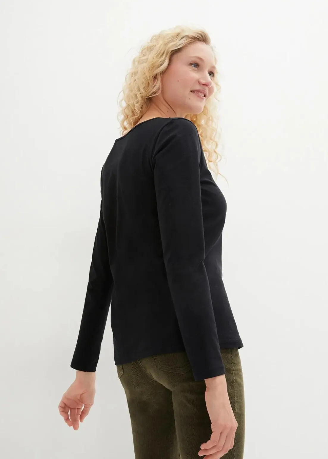 Figurbetontes Langarmshirt (2er Pack)