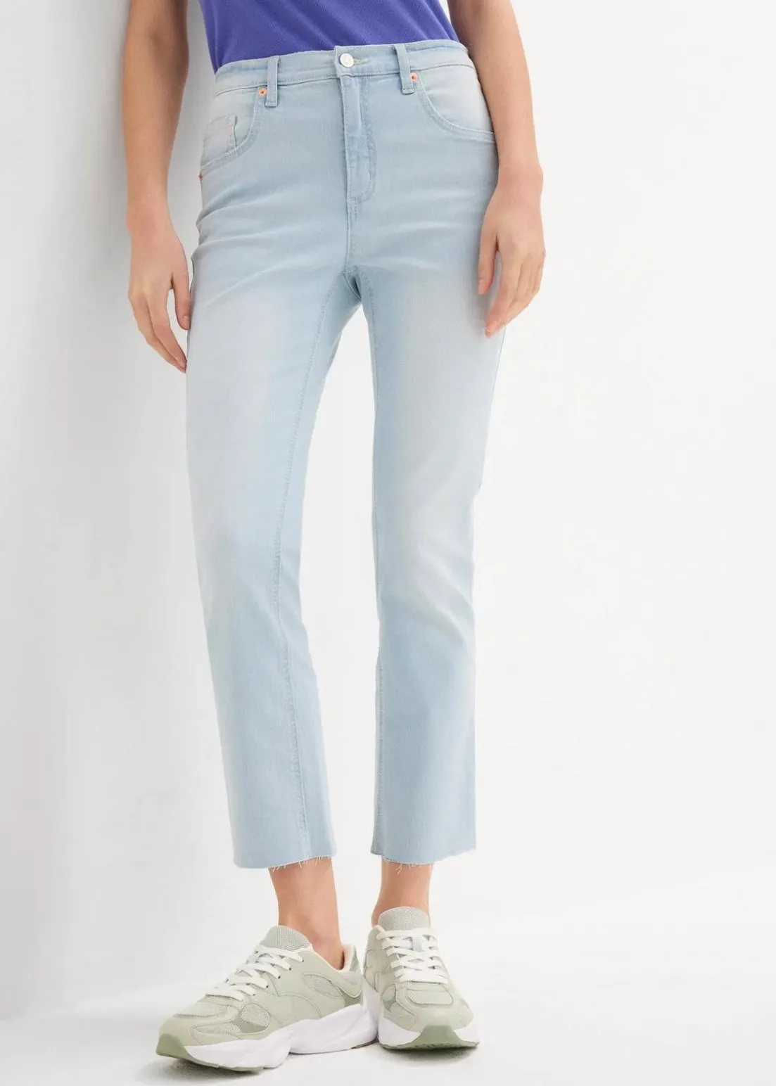 Flared Jeans High Waist, cropped