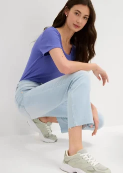 Flared Jeans High Waist, cropped