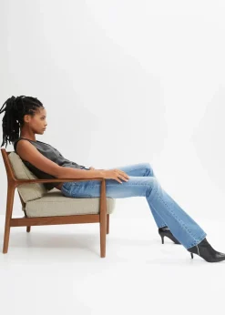 Flared Jeans Mid Waist, Stretch