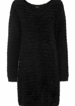 Flauschiger Long-Pullover