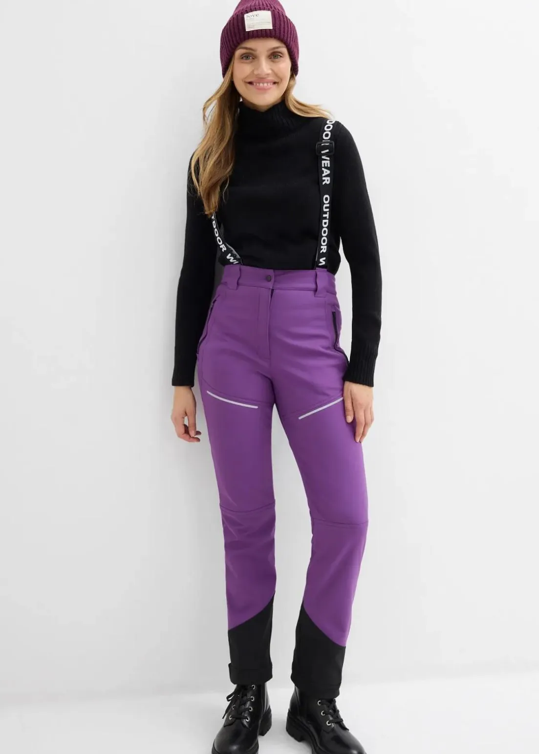 Funktionshose aus Softshell mit Stretch, wasserabweisend