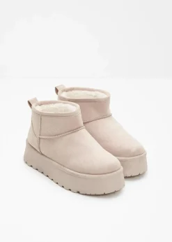 Gefütterte Plateau-Boots