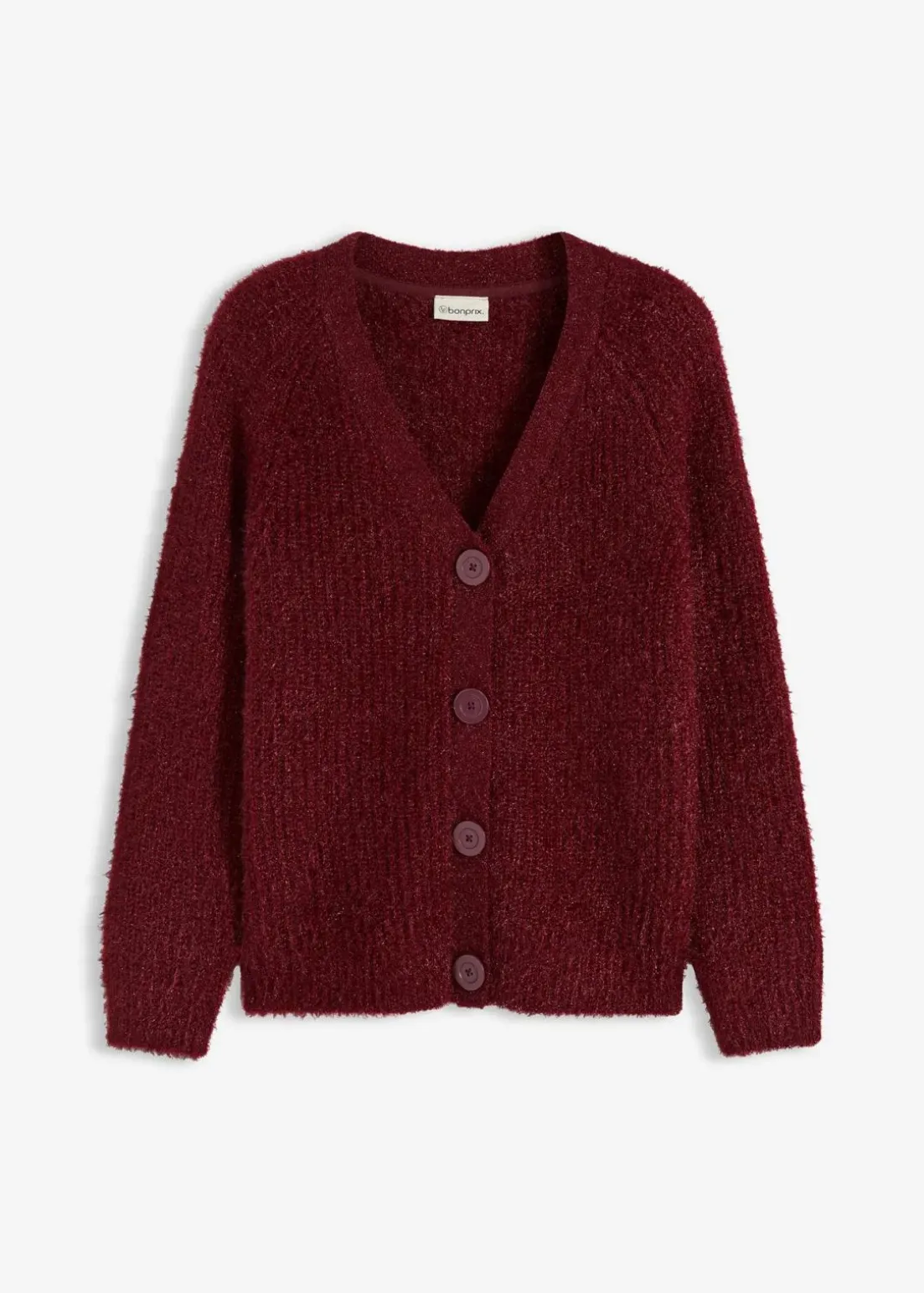 Gerippte Grobstrickjacke