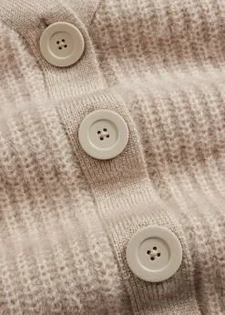 Gerippte Grobstrickjacke