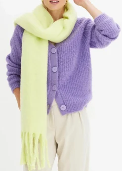 Gerippte Grobstrickjacke